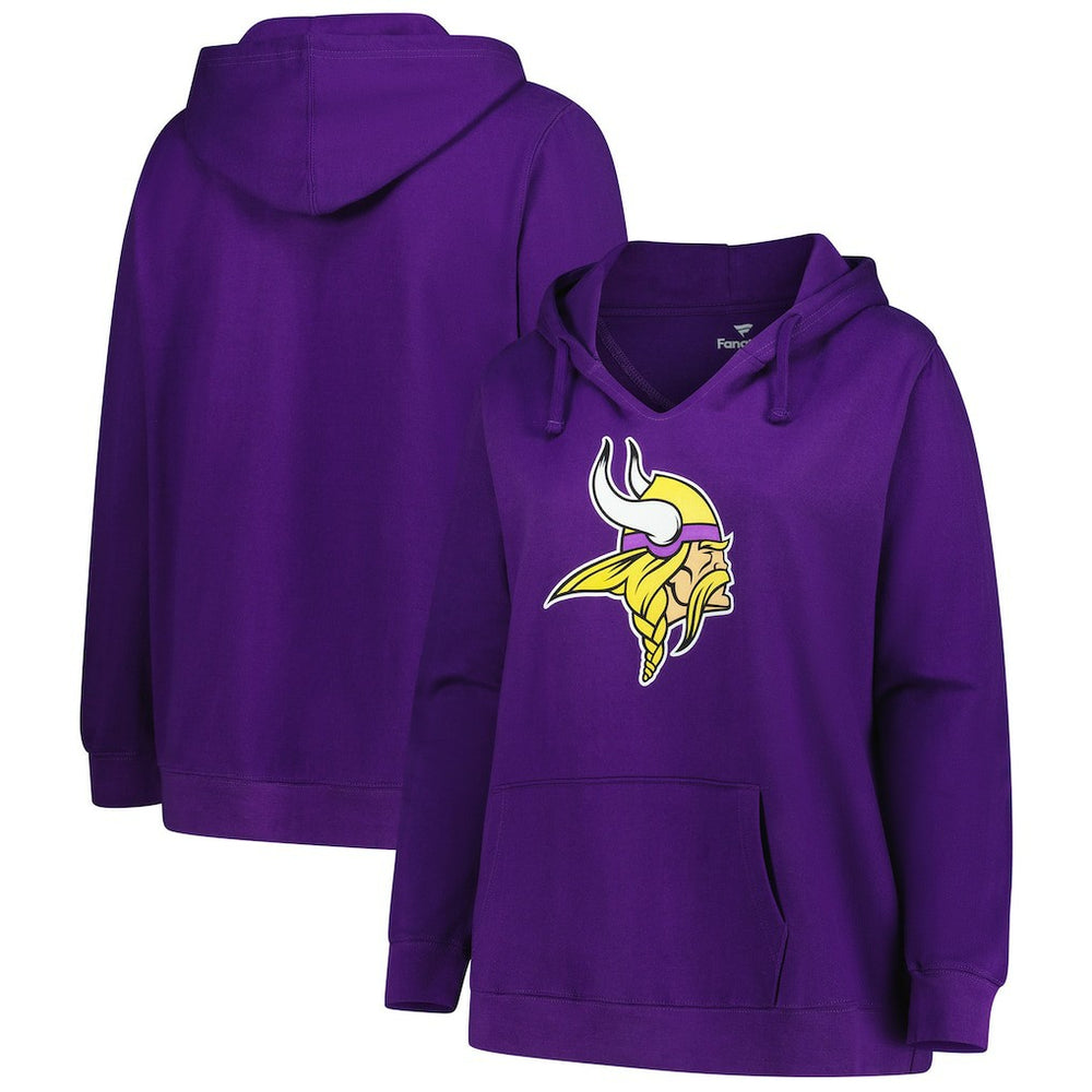 Minnesota Vikings Women's Plus Size V-Neck Pullover Hoodie | NFL Outlet