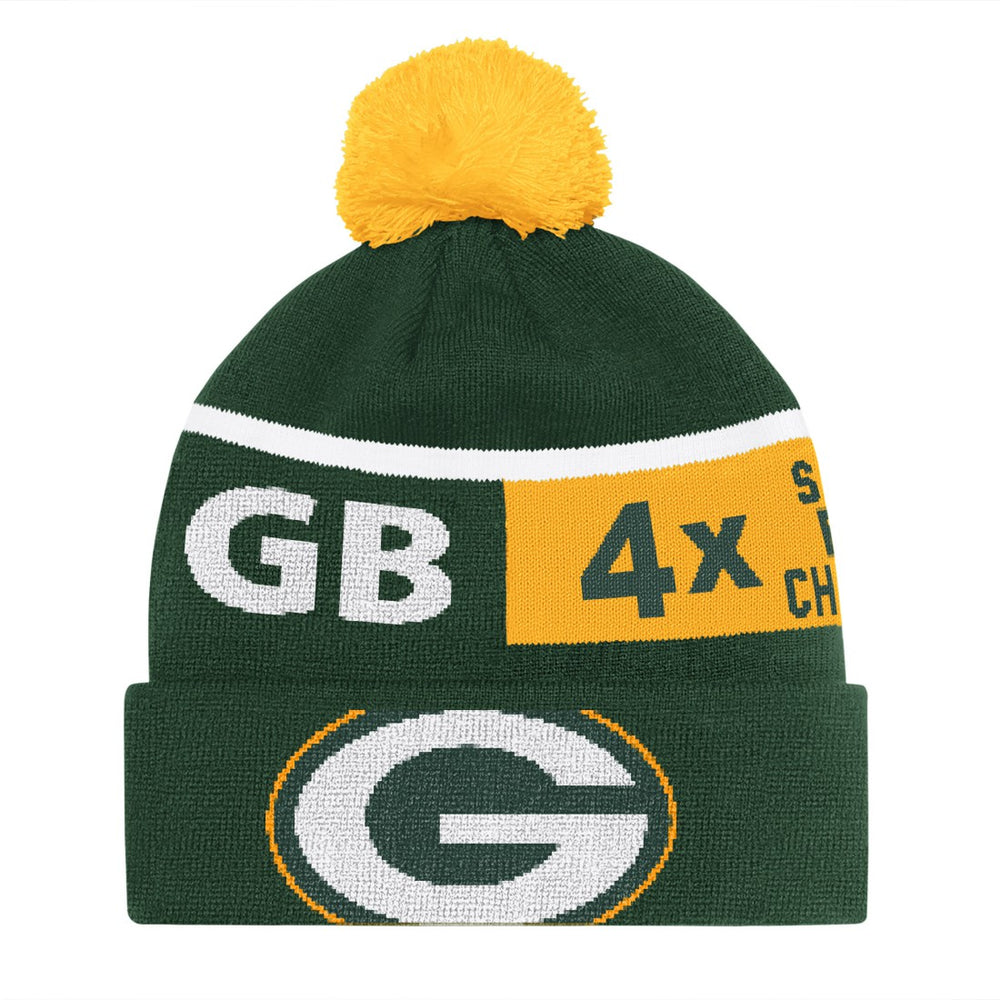 Green Bay Packers Starter Unisex Chyron Cuffed Knit Hat with Pom | NFL Hot