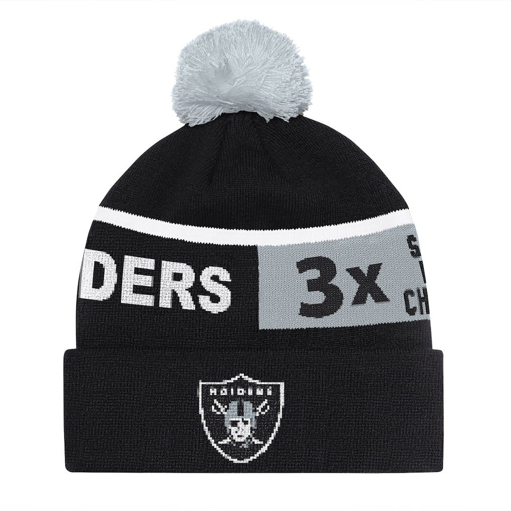 Las Vegas Raiders Starter Unisex Chyron Cuffed Knit Hat with Pom | NFL Near me