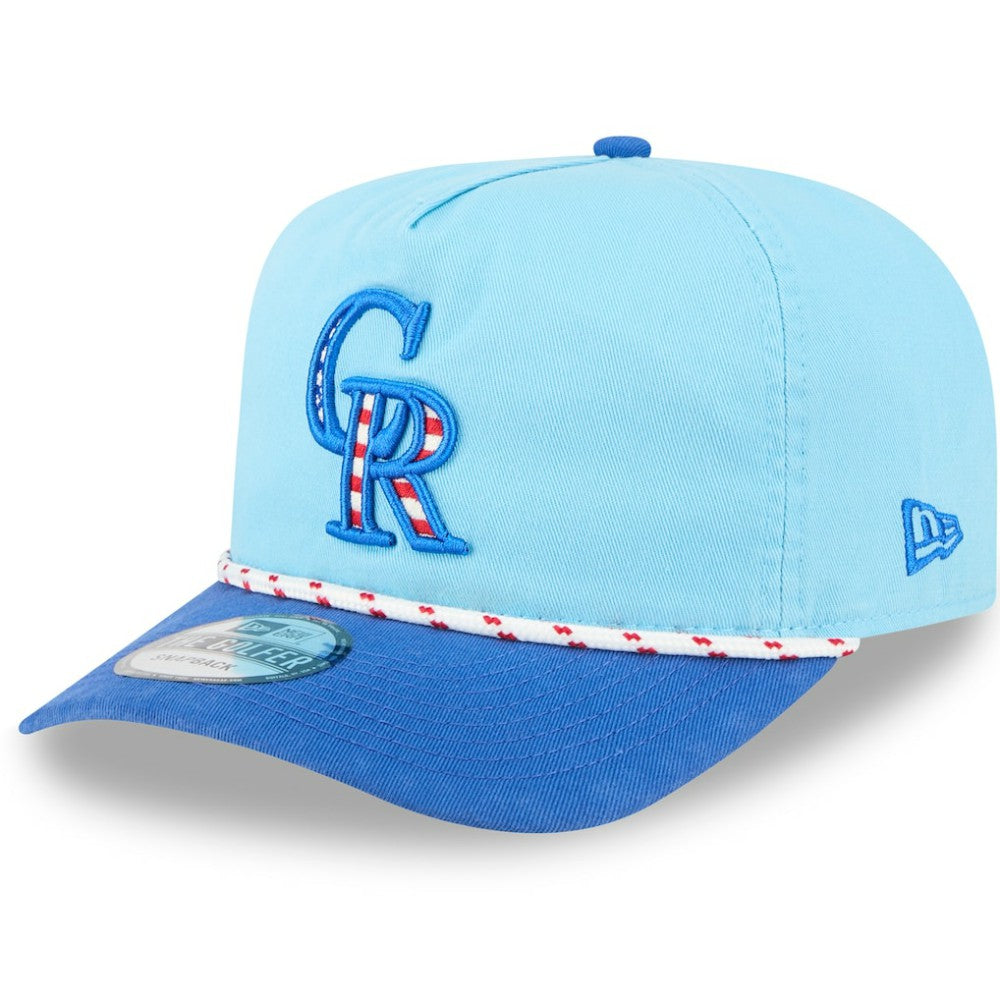 Colorado Rockies New Era 2025 Fourth of July Golfer Snapback Hat - MLB Hats