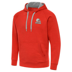 Cleveland Browns Antigua Brushed Carbon Victory Pullover Hoodie | NFL Outlet