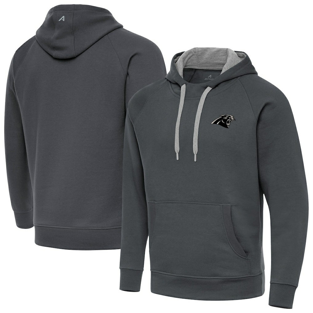 Carolina Panthers Antigua Brushed Carbon Victory Pullover Hoodie | NFL New