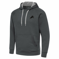 Detroit Lions Antigua Brushed Carbon Victory Pullover Hoodie | NFL New