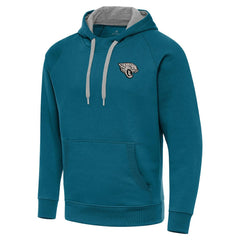 Jacksonville Jaguars Antigua Brushed Carbon Victory Pullover Hoodie | NFL New