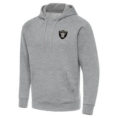 Las Vegas Raiders Antigua Brushed Carbon Victory Pullover Hoodie | NFL Outlet