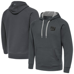 New York Giants Antigua Brushed Carbon Victory Pullover Hoodie | NFL Online