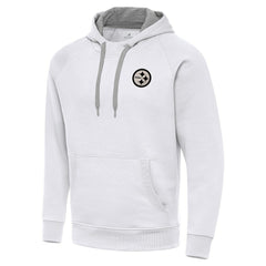 Pittsburgh Steelers Antigua Brushed Carbon Victory Pullover Hoodie | NFL Outlet