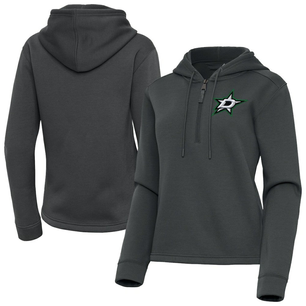 Dallas Stars Antigua Women's Contemporary Quarter-Zip Hoodie - NHL Hoodies