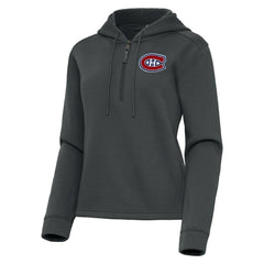 Montreal Canadiens Antigua Women's Contemporary Quarter-Zip Hoodie - NHL Hoodies