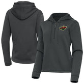 Minnesota Wild Antigua Women's Contemporary Quarter-Zip Hoodie - NHL Hoodies