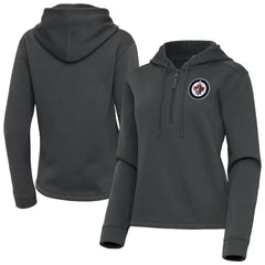 Winnipeg Jets Antigua Women's Contemporary Quarter-Zip Hoodie - NHL Hoodies