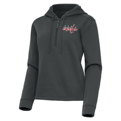 Washington Capitals Antigua Women's Contemporary Quarter-Zip Hoodie - NHL Hoodies