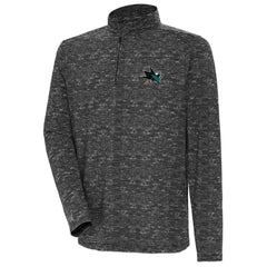 Men's San Jose Sharks Antigua Determined Quarter-Zip Sweatshirt - NHL Sweatshirts