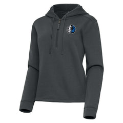 Pewter Dallas Mavericks Antigua Women's Contemporary Quarter-Zip Hoodie sale | NBA