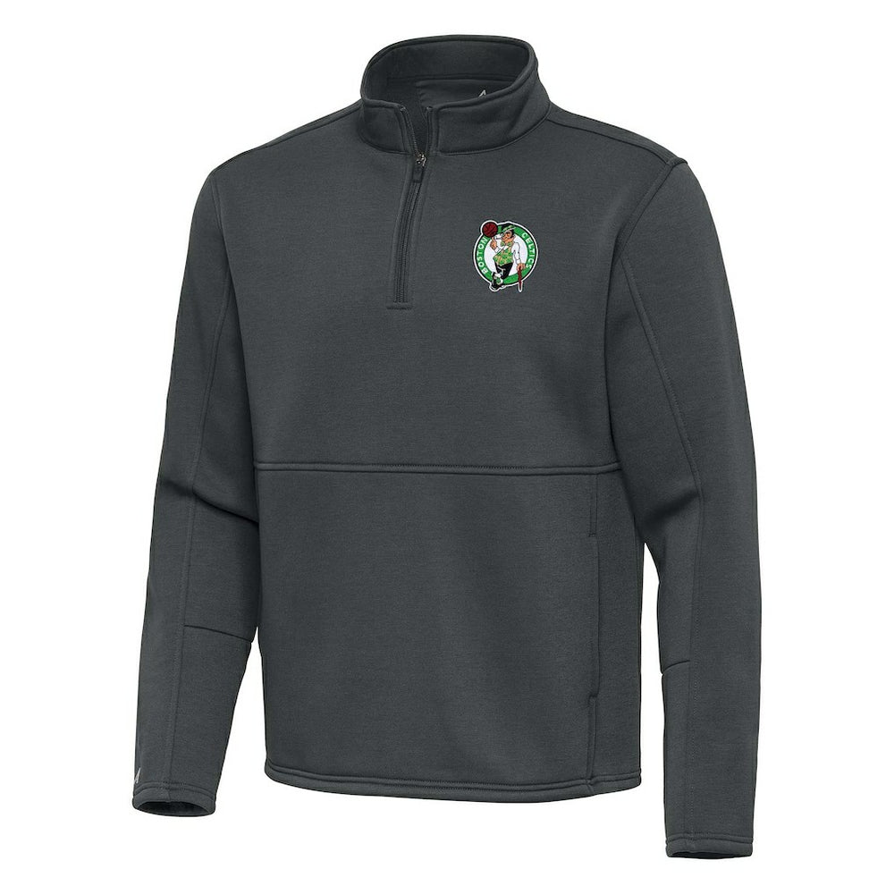 Pewter Boston Celtics Antigua Twist Quarter-Zip Pullover Top - Pewter online | NBA