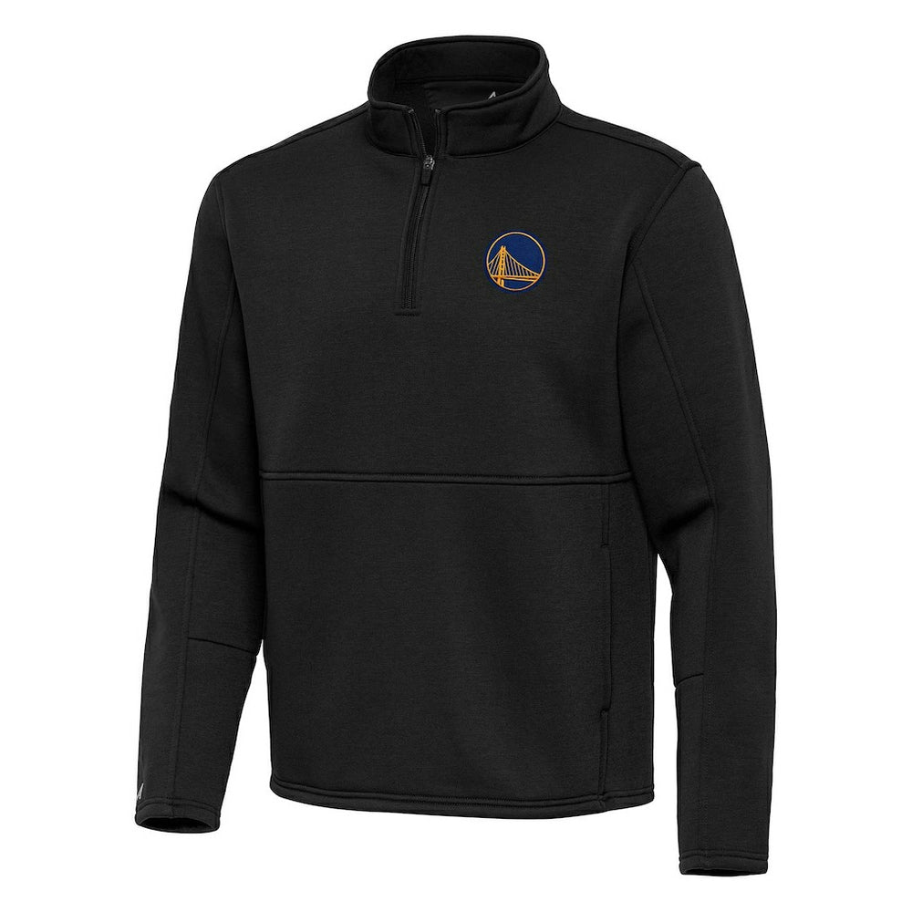 Black Golden State Warriors Antigua Twist Quarter-Zip Pullover Top - Black for sale | NBA
