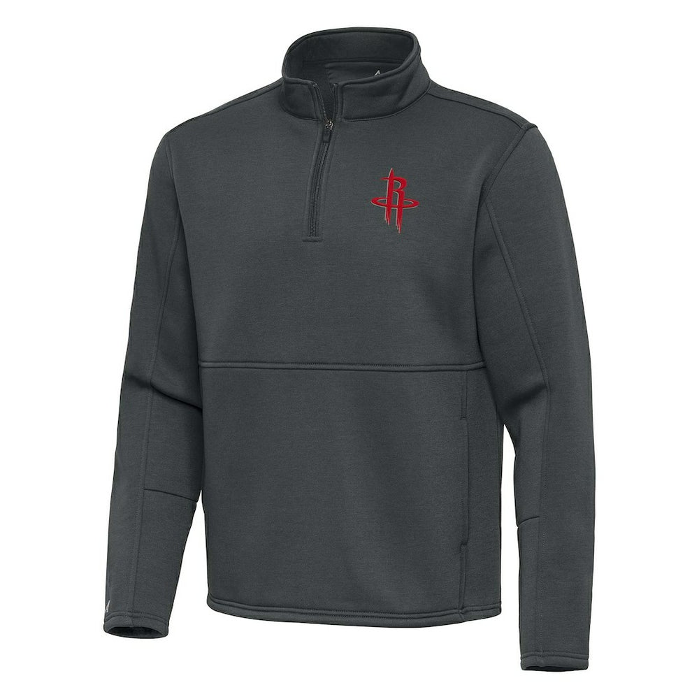 Pewter Houston Rockets Antigua Twist Quarter-Zip Pullover Top - Pewter shop | NBA