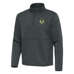 Pewter Milwaukee Bucks Antigua Twist Quarter-Zip Pullover Top - Pewter for sale | NBA