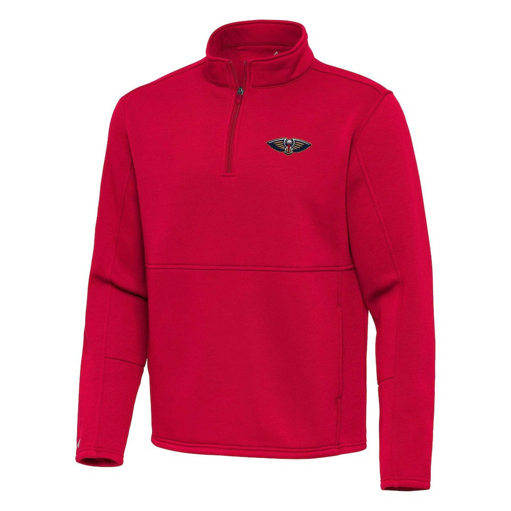 Red New Orleans Pelicans Antigua Twist Quarter-Zip Pullover Top - Red for sale | NBA