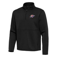 Black Oklahoma City Thunder Antigua Twist Quarter-Zip Pullover Top - Black shop | NBA