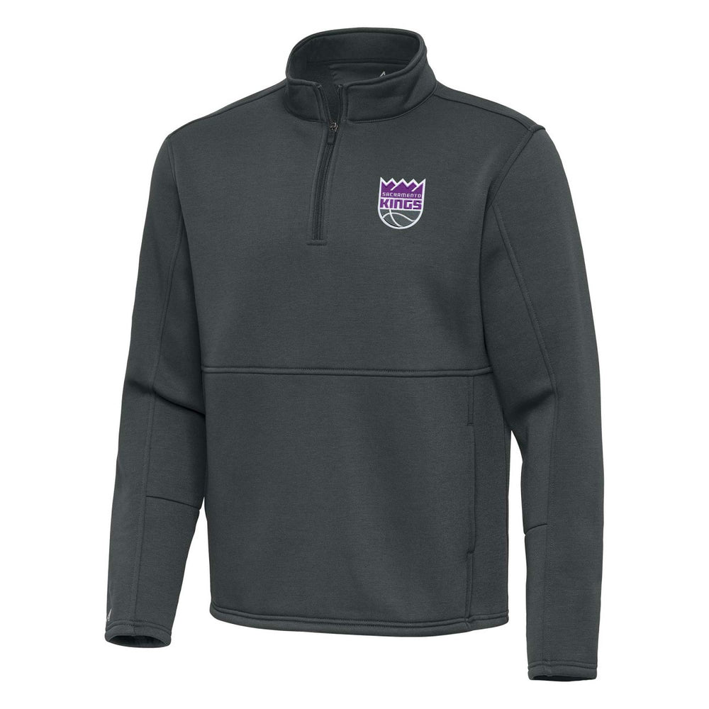 Pewter Sacramento Kings Antigua Twist Quarter-Zip Pullover Top - Pewter outlet | NBA