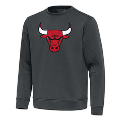 Pewter Chicago Bulls Antigua Relevant Pullover Sweatshirt sale | NBA