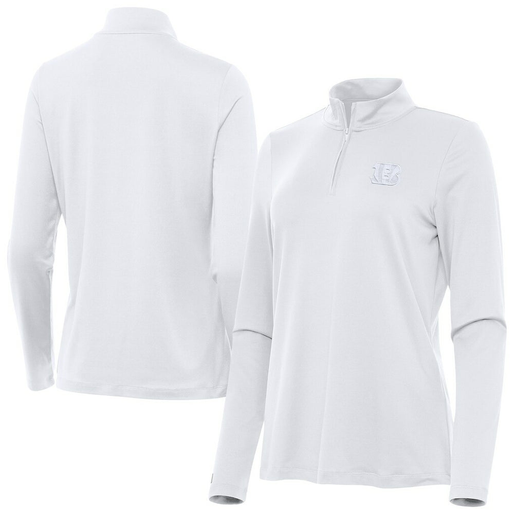 Cincinnati Bengals Antigua Women's Reprocess Quarter-Zip Top | NFL Outlet