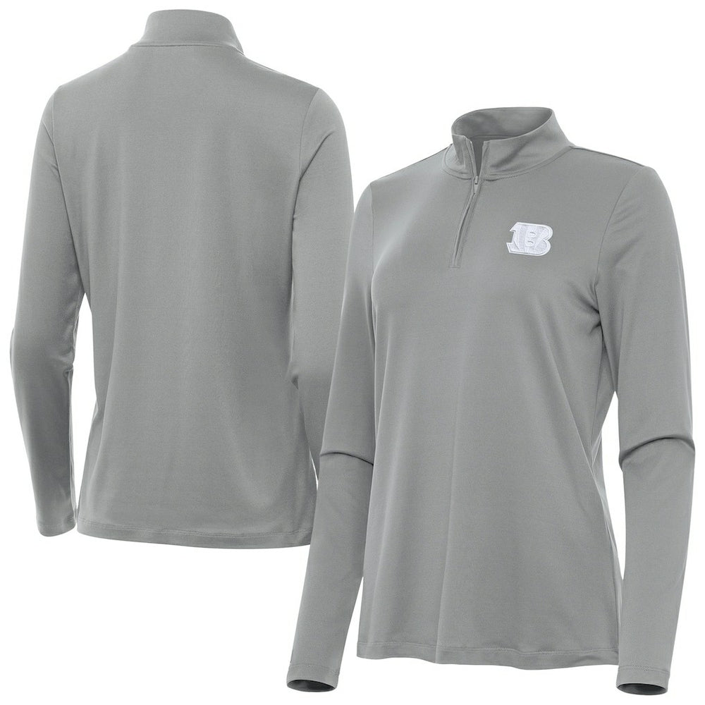 Cincinnati Bengals Antigua Women's Reprocess Quarter-Zip Top | NFL US