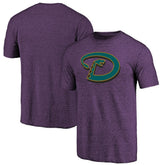 Arizona Diamondbacks Purple Cooperstown Official Logo Tri-Blend T-Shirt - MLB T-shirts