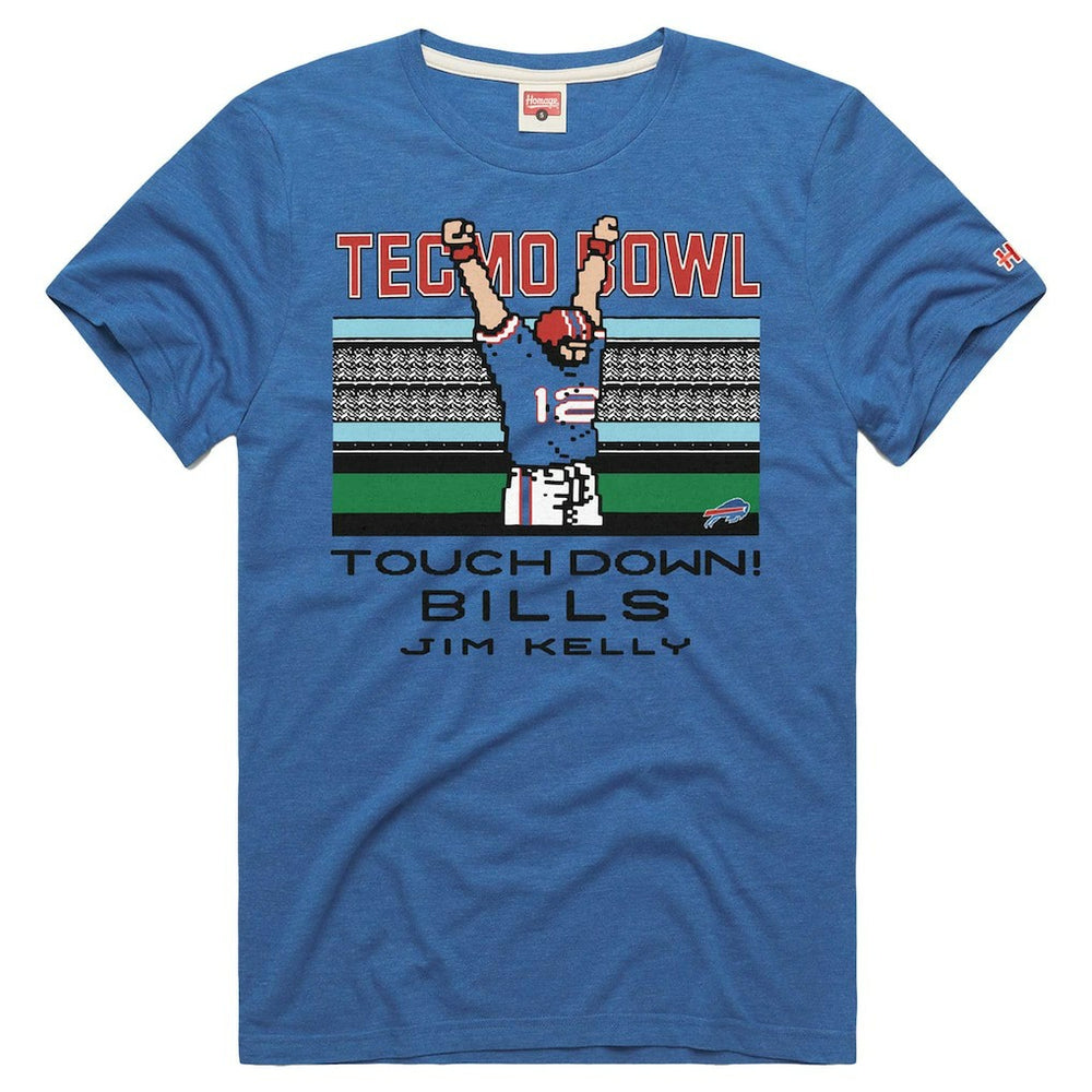 Buffalo Bills Jim Kelly Homage Unisex Tecmo Bowl Retired Player Graphic Tri-Blend T-Shirt | NFL Discount