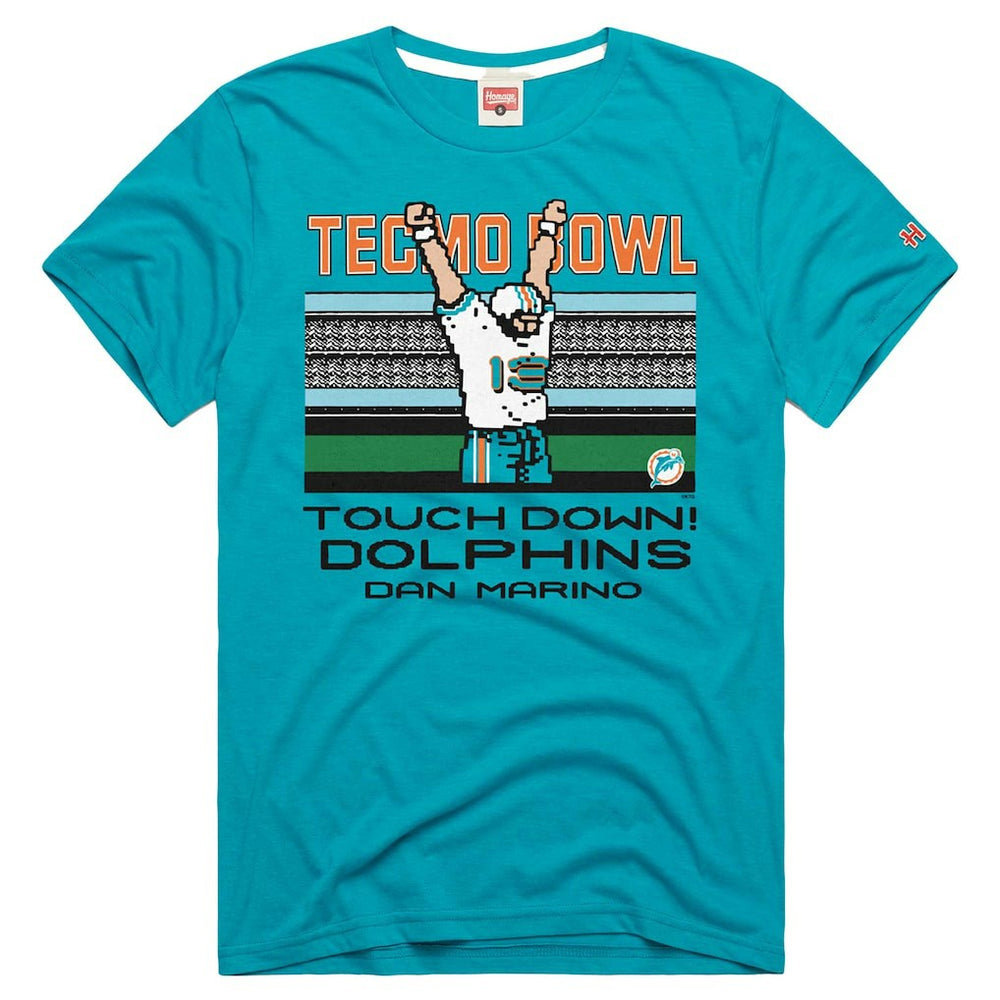 Miami Dolphins Dan Marino Homage Unisex Tecmo Bowl Retired Player Graphic Tri-Blend T-Shirt | NFL Near me