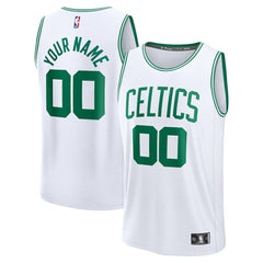 White Boston Celtics Youth Fast Break Custom Replica Jersey | NBA