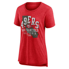 San Francisco 49ers Women's Vintage Graphic Tri-Blend Scoop Neck T-Shirt | NFL Online