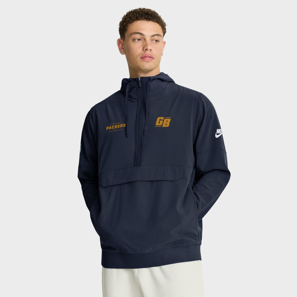 Green Bay Packers The 1923 Classic Sideline Half-Zip Anorak Jacket | NFL Discount