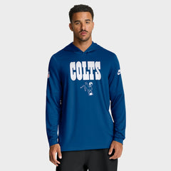 Indianapolis Colts Sideline Pass Accuracy Dri-FIT Long Sleeve Hoodie T-Shirt | NFL Sale