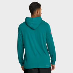 Miami Dolphins Sideline Pass Accuracy Dri-FIT Long Sleeve Hoodie T-Shirt | NFL Hot
