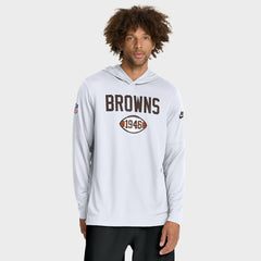 Cleveland Browns Sideline Pass Accuracy Dri-FIT Long Sleeve Hoodie T-Shirt | NFL US