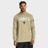 New Orleans Saints Sideline Pass Accuracy Dri-FIT Long Sleeve Hoodie T-Shirt | NFL Online