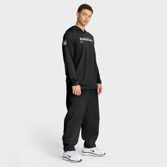 Baltimore Ravens Sideline Pure Fury Performance Long Sleeve Hoodie T-Shirt | NFL Discount