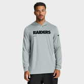 Las Vegas Raiders Sideline Pure Fury Performance Long Sleeve Hoodie T-Shirt | NFL Near me