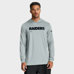 Las Vegas Raiders Sideline Pure Fury Performance Long Sleeve Hoodie T-Shirt | NFL Near me