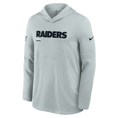 Las Vegas Raiders Sideline Pure Fury Performance Long Sleeve Hoodie T-Shirt | NFL Near me