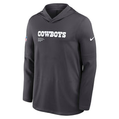 Dallas Cowboys Sideline Pure Fury Performance Long Sleeve Hoodie T-Shirt | NFL New
