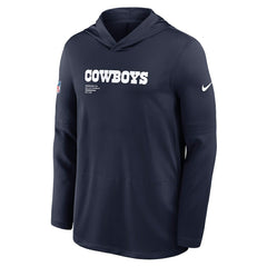 Dallas Cowboys Sideline Pure Fury Performance Long Sleeve Hoodie T-Shirt | NFL Discount
