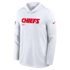 Kansas City Chiefs Sideline Pure Fury Performance Long Sleeve Hoodie T-Shirt | NFL New