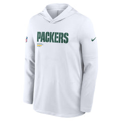 Green Bay Packers Sideline Pure Fury Performance Long Sleeve Hoodie T-Shirt | NFL New