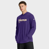 Minnesota Vikings Sideline Pure Fury Performance Long Sleeve Hoodie T-Shirt | NFL Near me