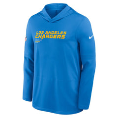 Los Angeles Chargers Sideline Pure Fury Performance Long Sleeve Hoodie T-Shirt | NFL New