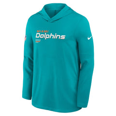 Miami Dolphins Sideline Pure Fury Performance Long Sleeve Hoodie T-Shirt | NFL On sale