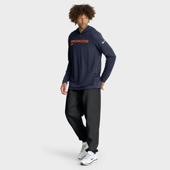 Denver Broncos Sideline Pure Fury Performance Long Sleeve Hoodie T-Shirt | NFL US